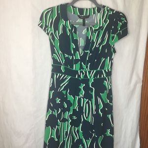 BCBGMaxAzria | Navy and Green Dress B1
